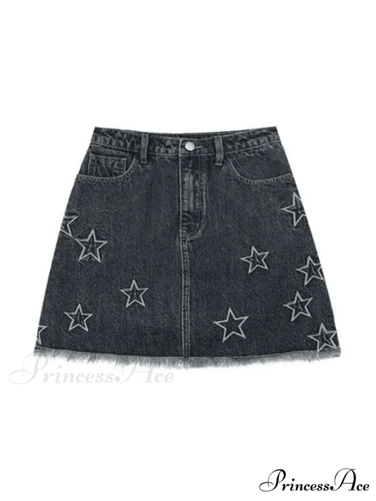 Distressed Side Graceful Wide Leg Jeans