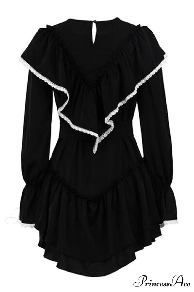 Diva Darling Ruffled Charming Flare Sleeve Mini Dress