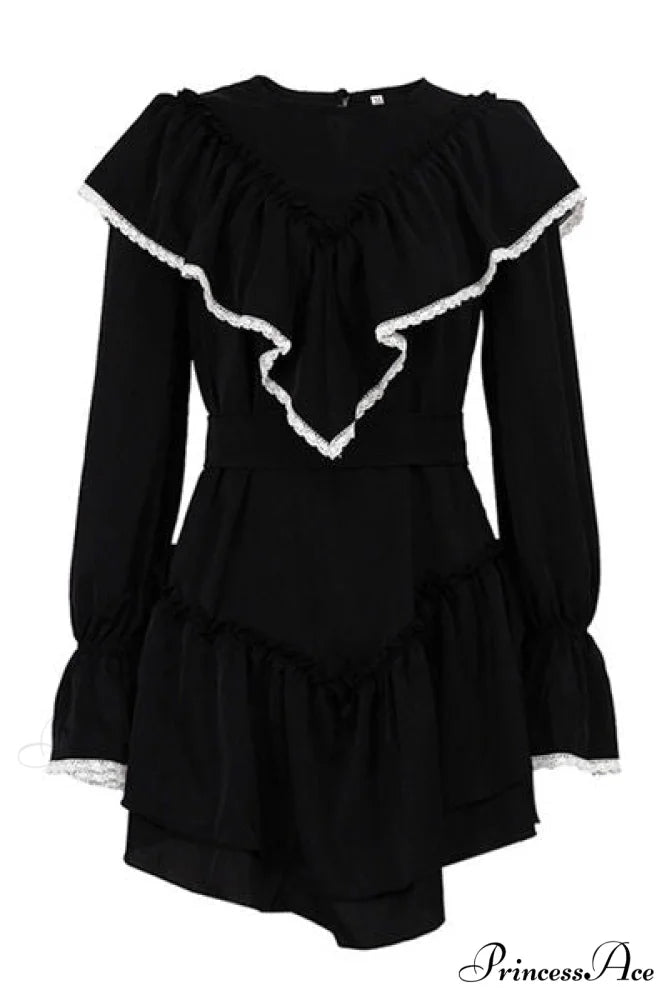 Diva Darling Ruffled Charming Flare Sleeve Mini Dress