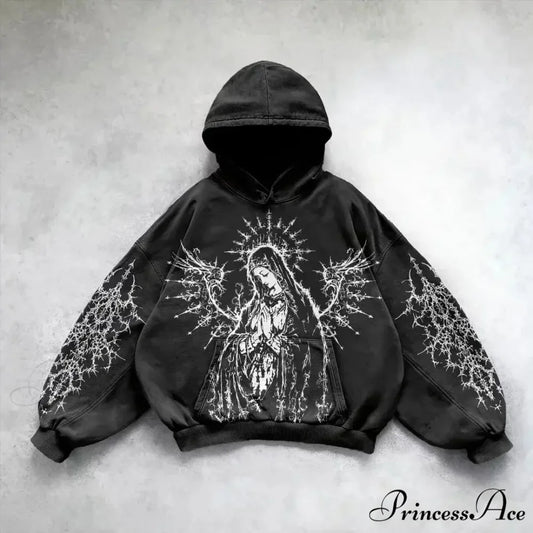 Divine Design Print Hoodie black 1 / M hoodies-241228