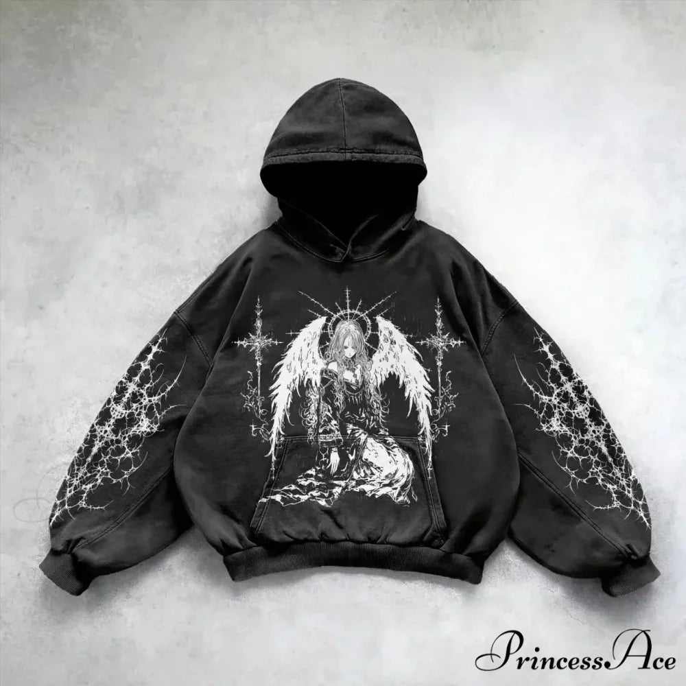 Divine Design Print Hoodie black 4 / M hoodies-241228