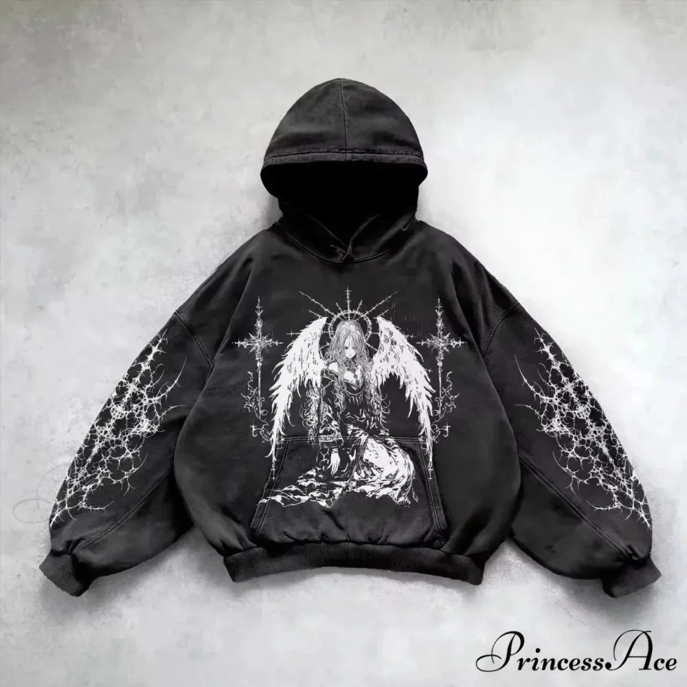 Divine Design Print Hoodie hoodies-241228