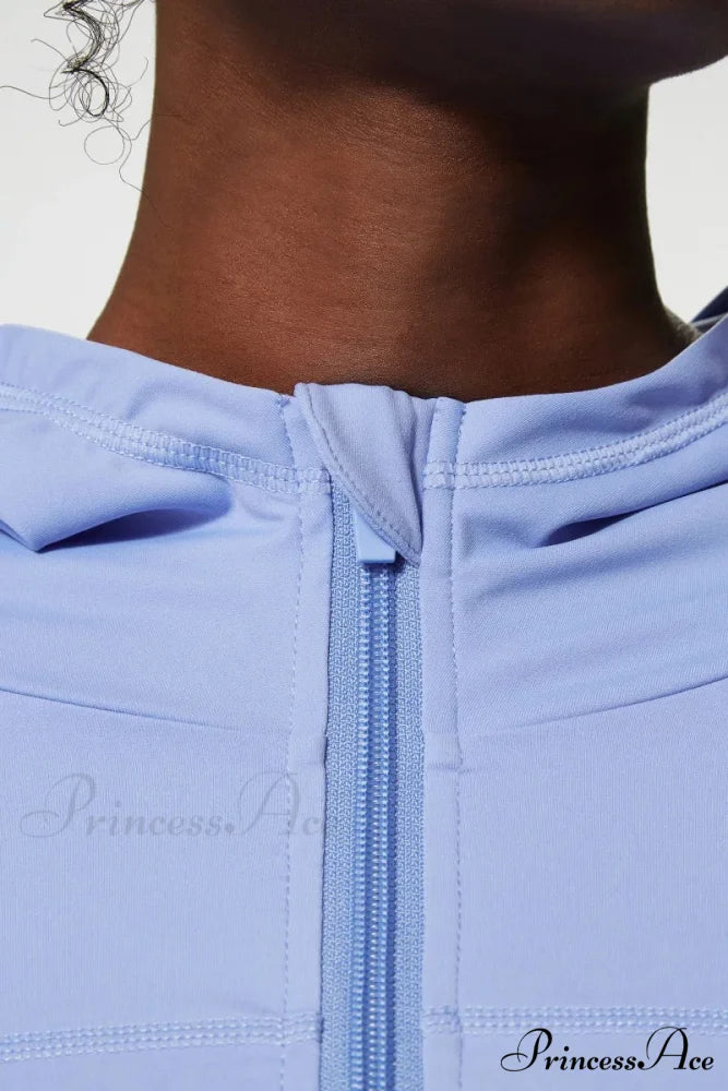 DOINA HOODED LONG Charming SLEEVE SPORTS TOP BLUE
