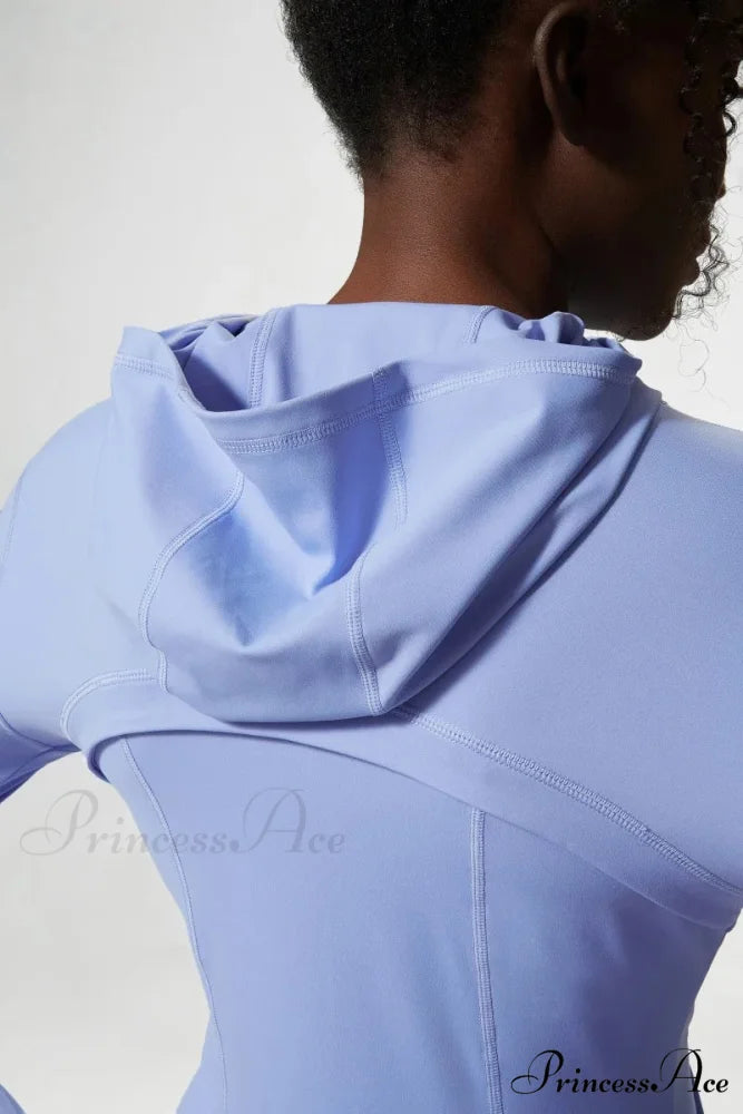 DOINA HOODED LONG Charming SLEEVE SPORTS TOP BLUE