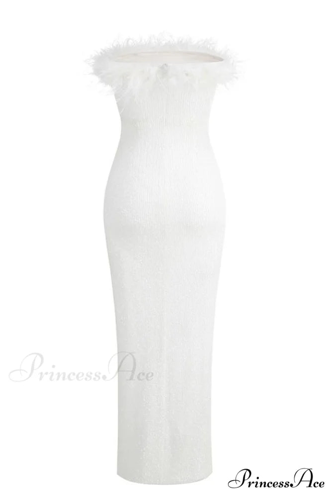 Dolly Sequin Stylish Feather Dress