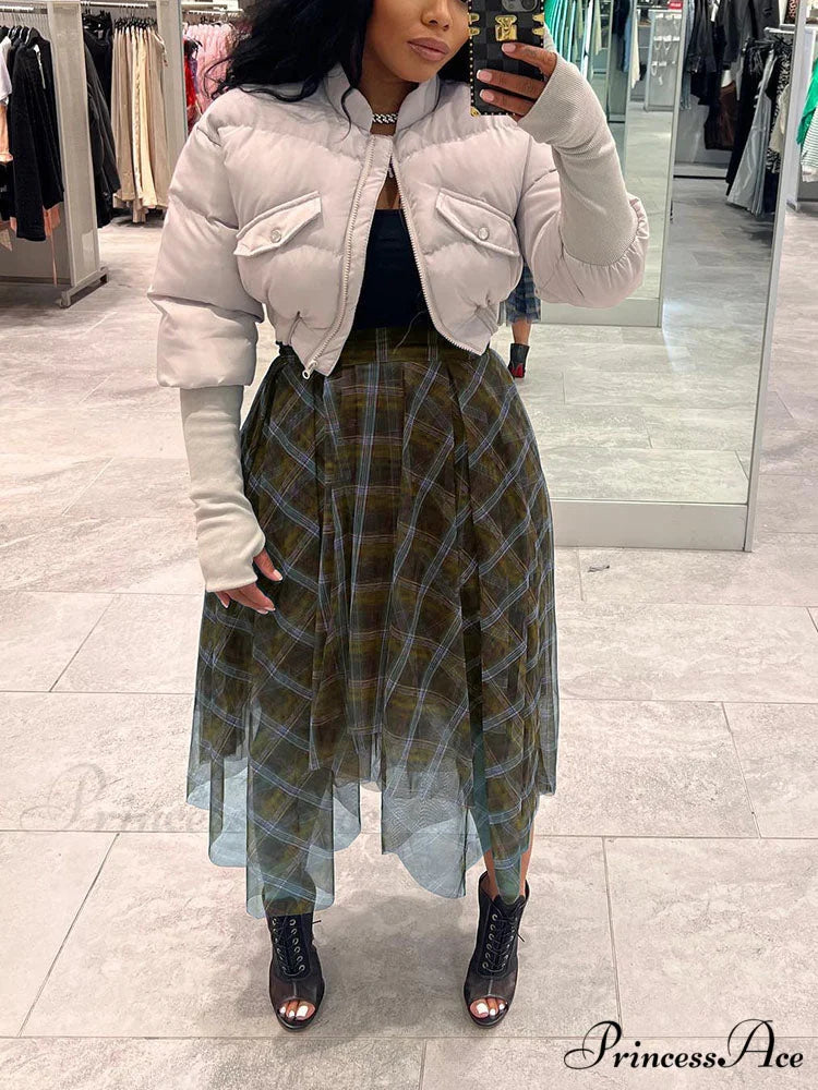 Double Cross Graceful Layers Necklace Yellow / L