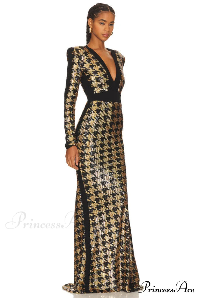 Down In Stylish Flames Gown