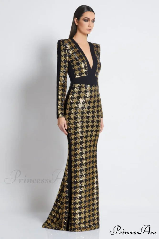 Down In Stylish Flames Gown