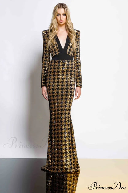 Down In Stylish Flames Gown