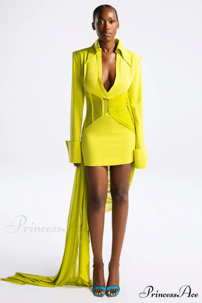 Draped Mesh Stylish Corset Mini Dress