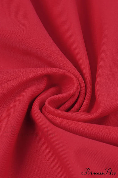 Draped Ring Detailed Charming Deep V Neck Dress