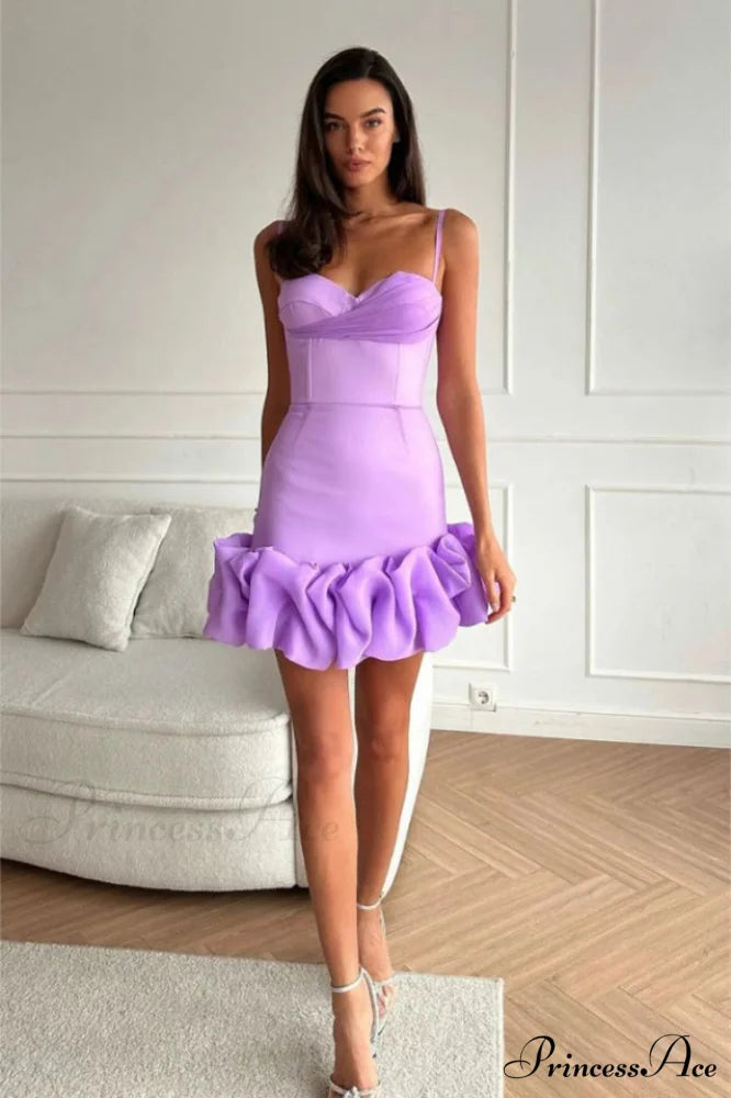 Draped Ruffle Stylish Mini Bustier Dress
