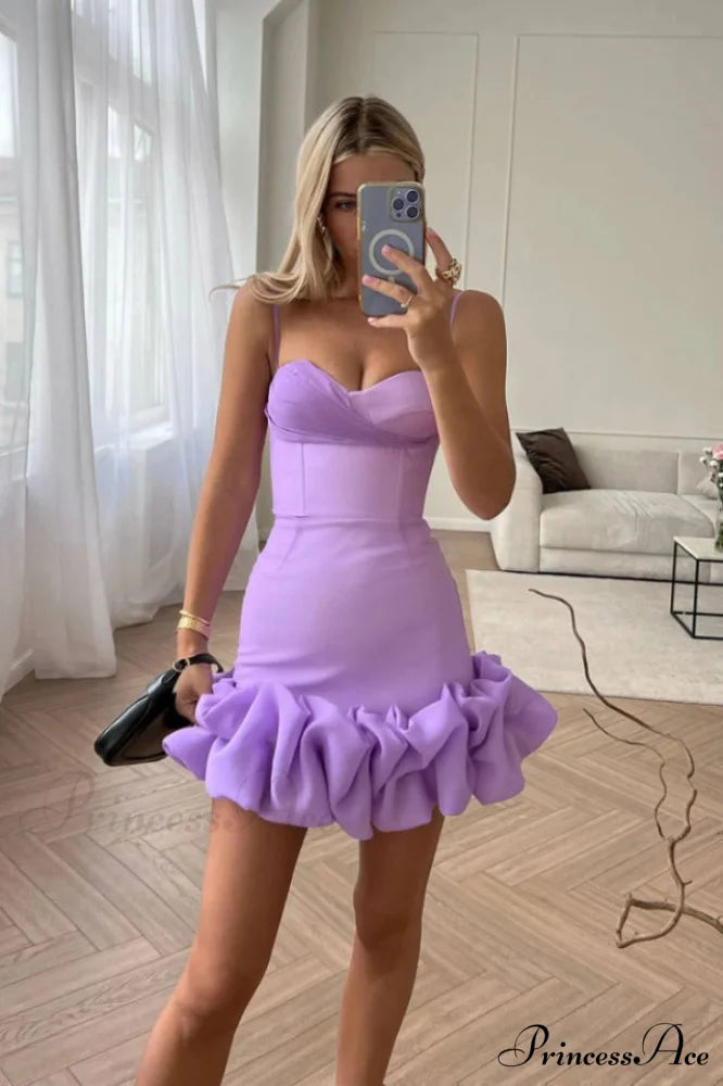Draped Ruffle Stylish Mini Bustier Dress