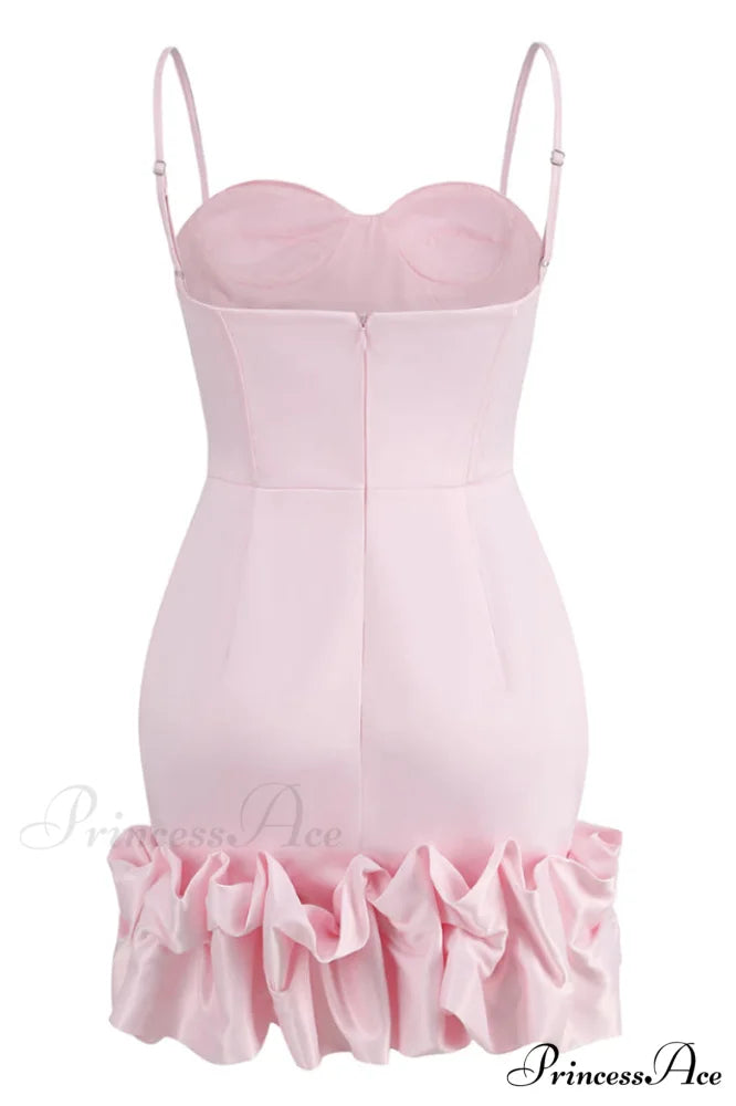 Draped Ruffle Stylish Mini Bustier Dress