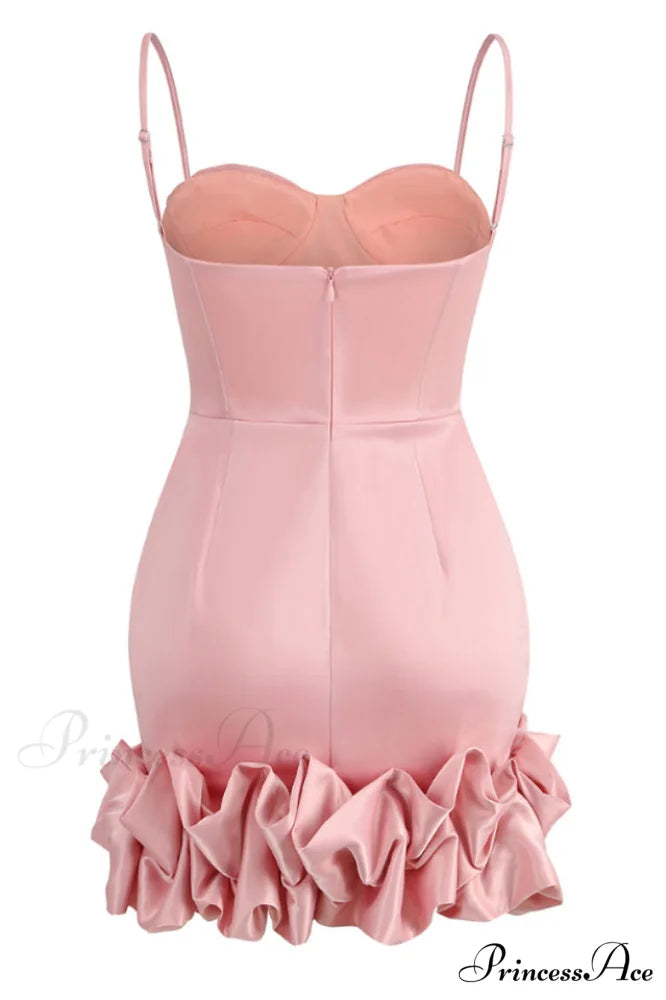 Draped Ruffle Stylish Mini Bustier Dress