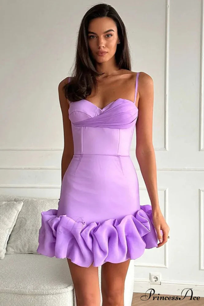 Draped Ruffle Stylish Mini Bustier Dress