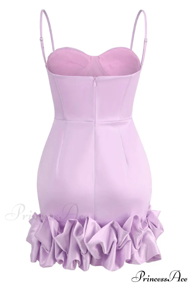 Draped Ruffle Stylish Mini Bustier Dress