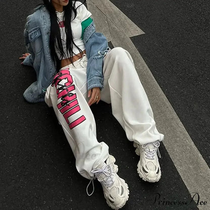 Drawn Drawcord Sporty Informal Trousers pants-241228