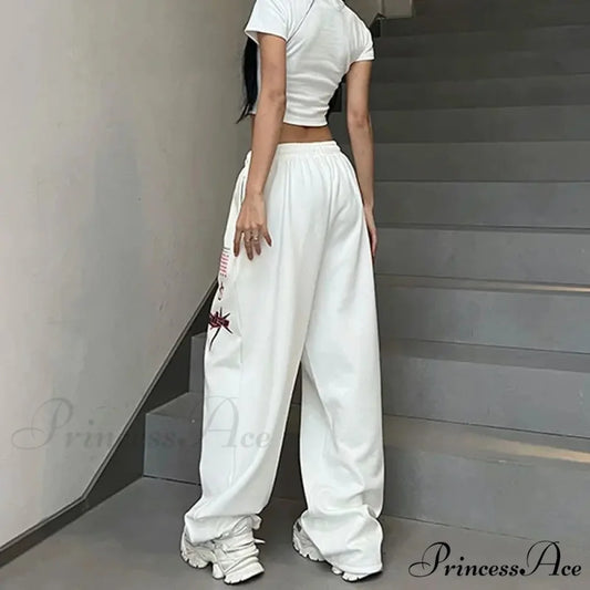 Drawn Drawcord Sporty Informal Trousers pants-241228