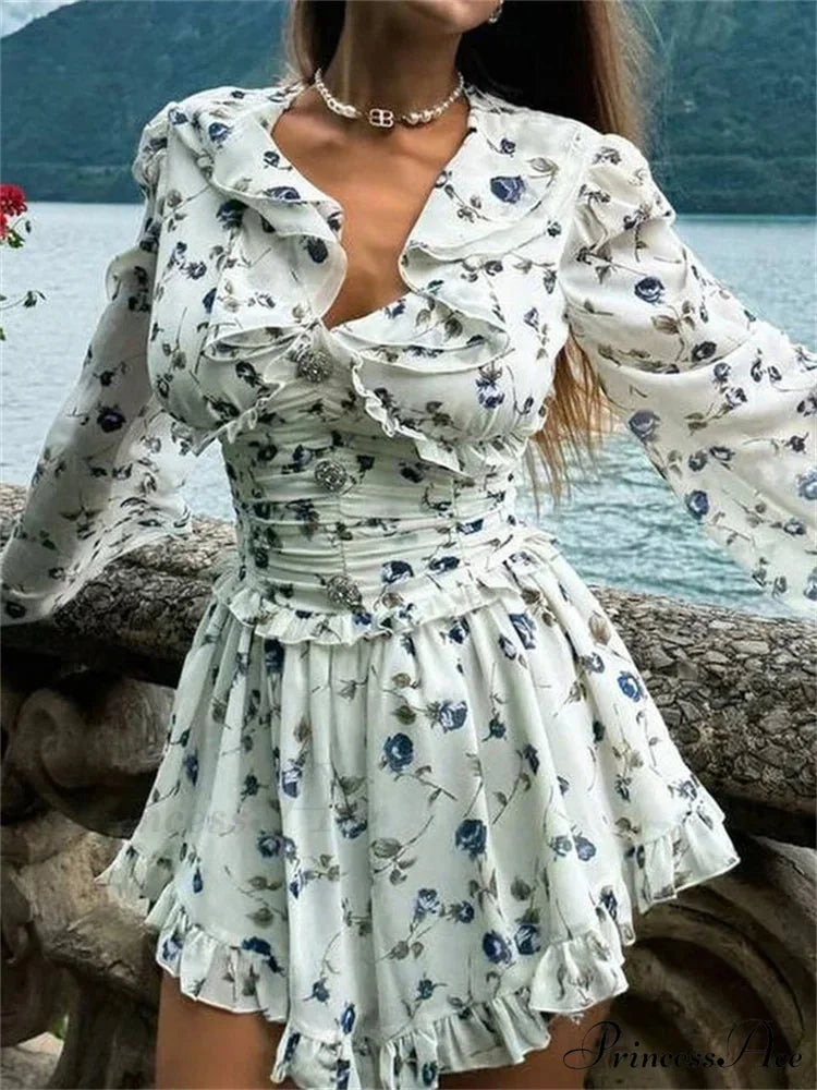 Drawn Drawstring Bandage Mini Garment WHITE / S minidress-250223