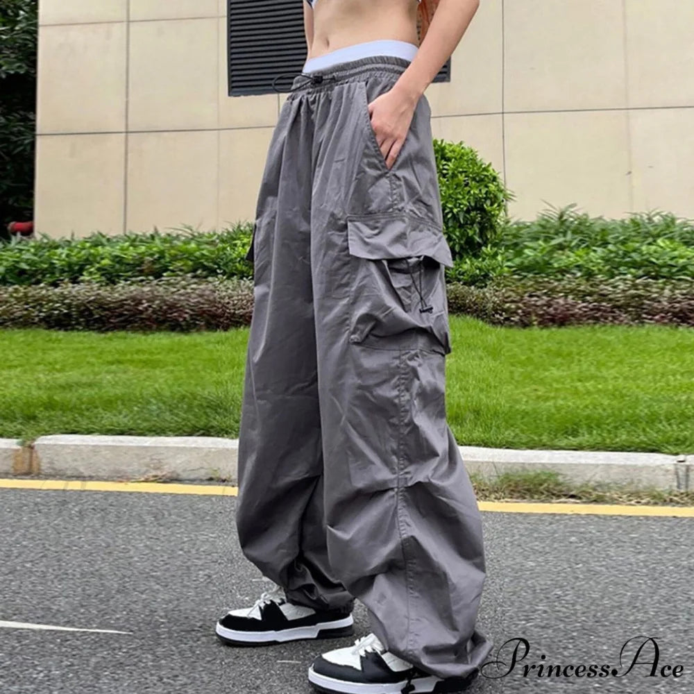 Drawstring Pocket Tech Joggers Trousers Pantalon