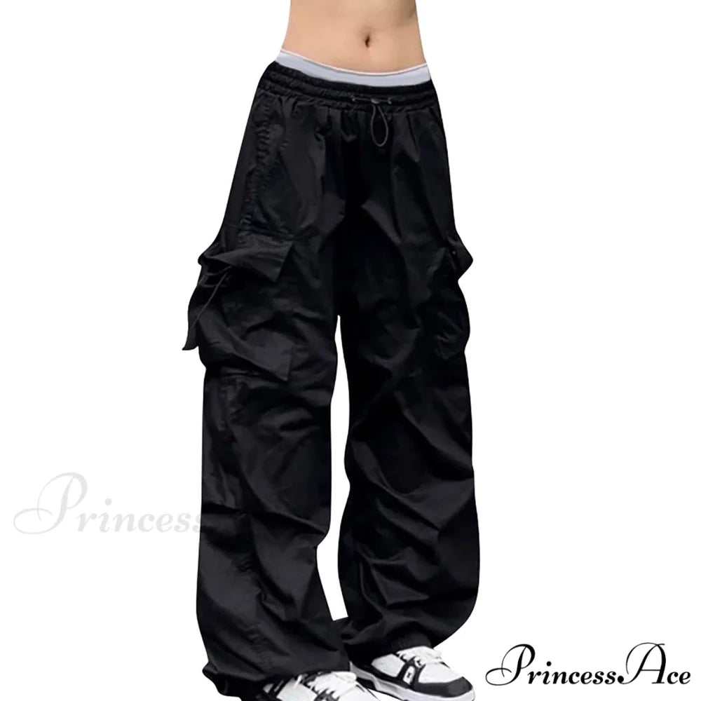Drawstring Pocket Tech Joggers Trousers Pantalon