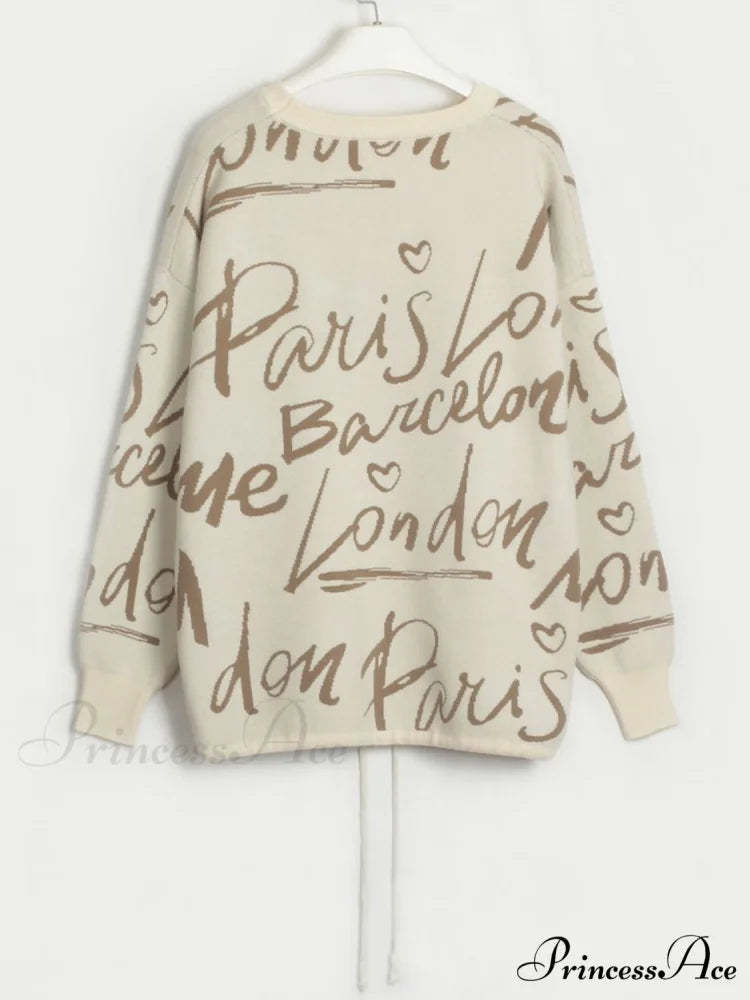 Drawstring Round Neck Sweater