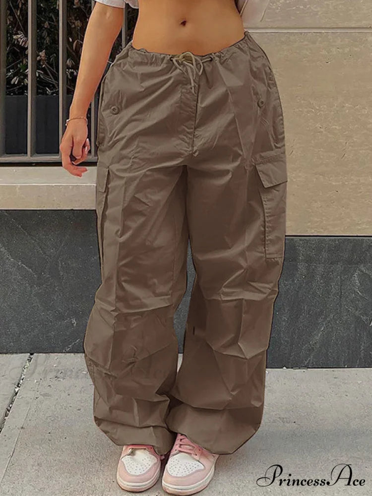 Drawstring Tank Top Trendy & Mini Skirt Set Apricot / XL