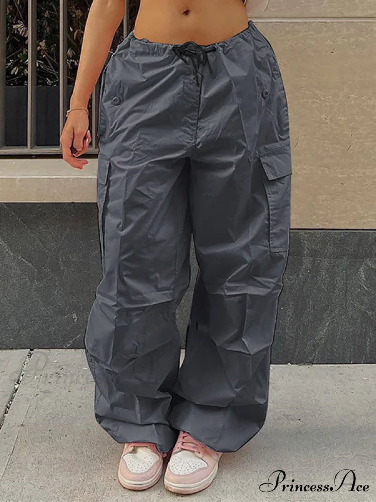 Drawstring Tank Top Trendy & Mini Skirt Set Gray / XS