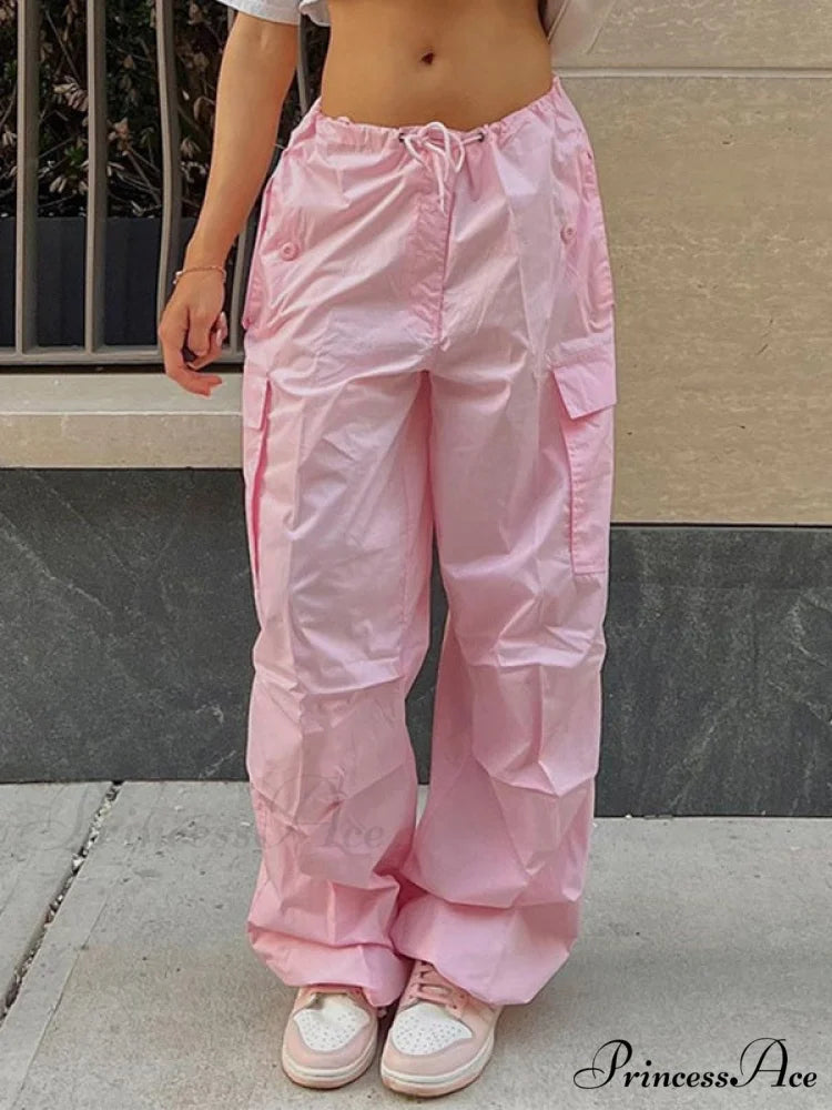 Drawstring Tank Top Trendy & Mini Skirt Set Pink / XL