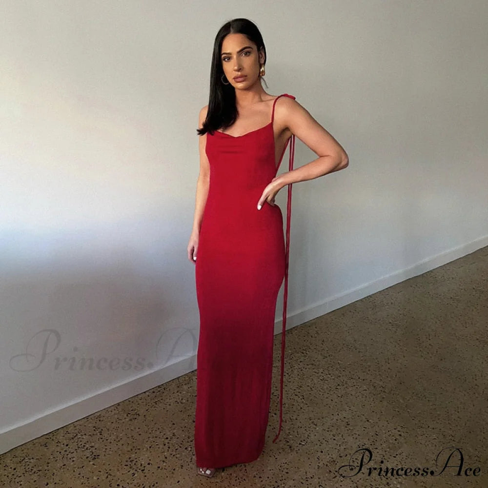 Dresses Women Backless Out Cut Full-Length Hollow Split Warm-Season Long Clubwear Out Midi Corset Wrap Halter Gown Robe