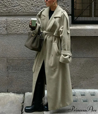 Dual-Breasted Wool Cinched Overcoat overcoats-241228