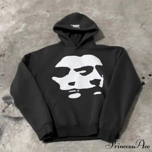 Dual-Personality Graphic Oversized Hoodie 1black / S hoodies-241228