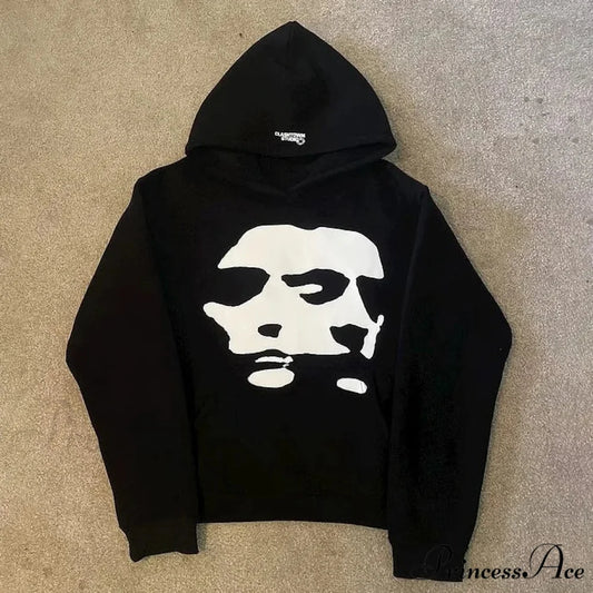 Dual-Personality Graphic Oversized Hoodie hoodies-241228