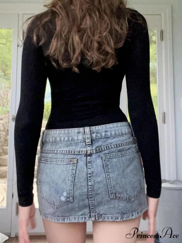 Durable Bandage Patchwork Lace Slim V-Neck Extended Sleeve Knit Top knittop-250126