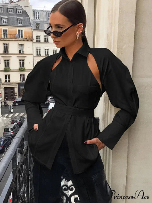 Durable Collar Single Buttoned Ivory Top blouse-250223