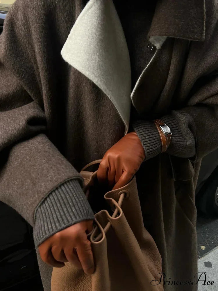 Durable Cozy Collar Woolen Jacket coats-241228