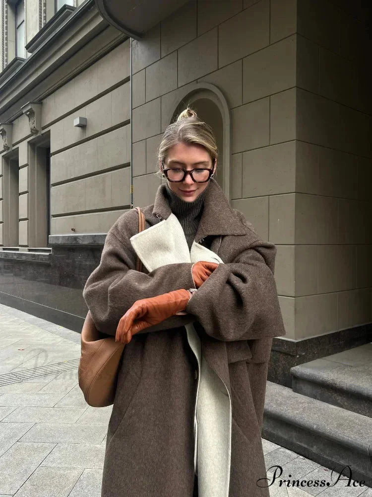 Durable Cozy Collar Woolen Jacket coats-241228