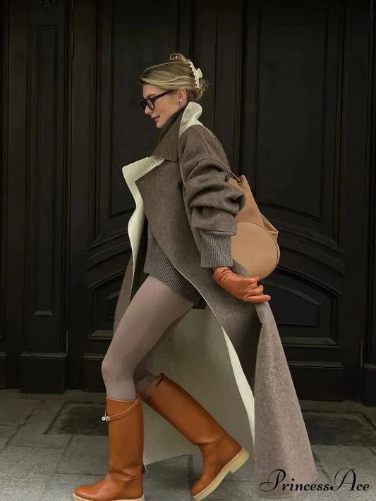 Durable Cozy Collar Woolen Jacket coats-241228