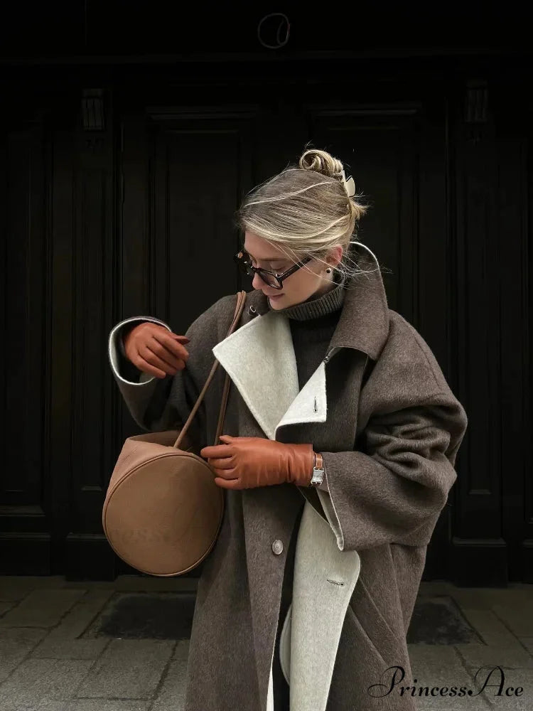 Durable Cozy Collar Woolen Jacket coats-241228