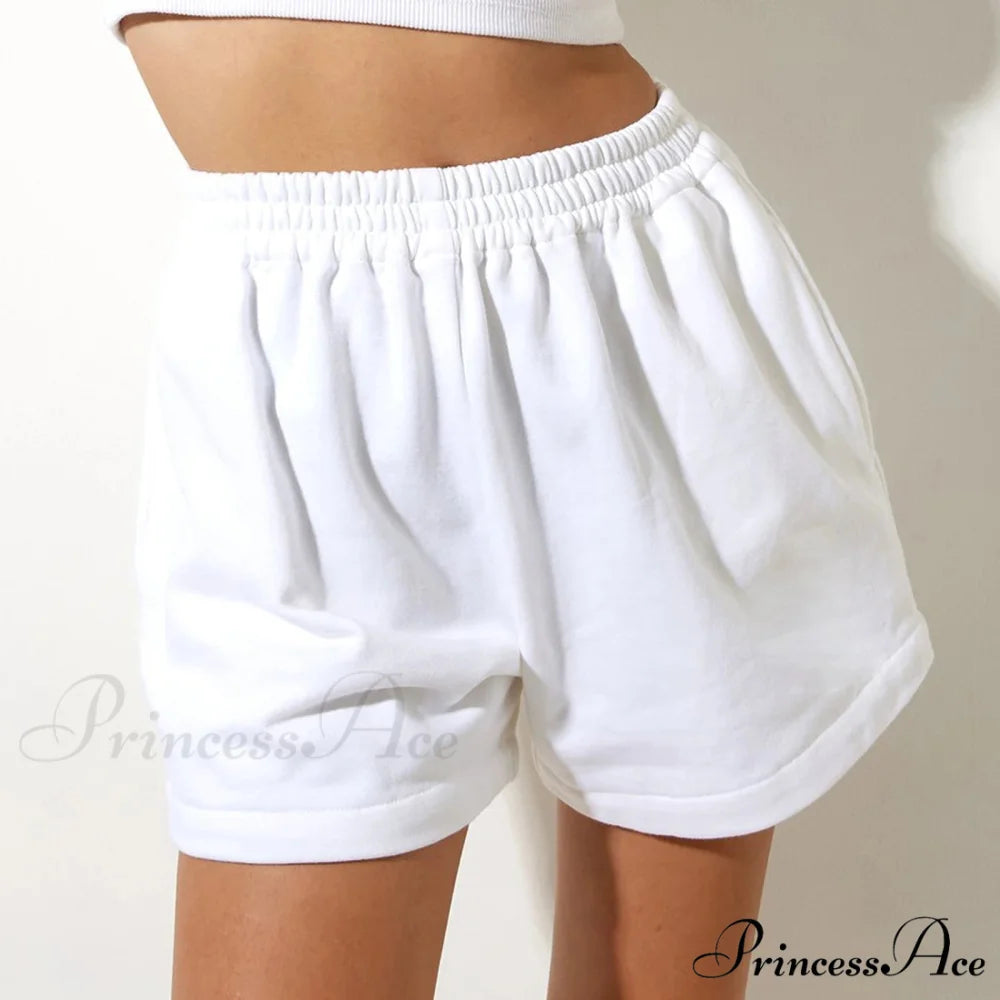 Durable Elevated Waist Joggers Brief WHITE / S short-250223