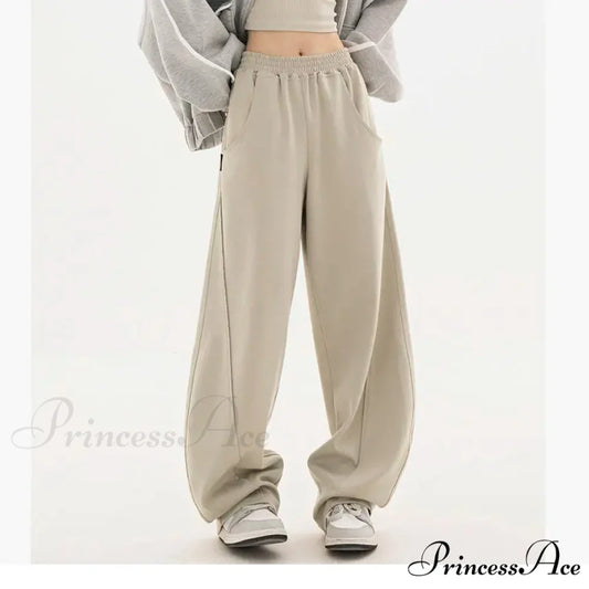 Durable Informal Urban Dance Trousers Apricot / S pants-241228