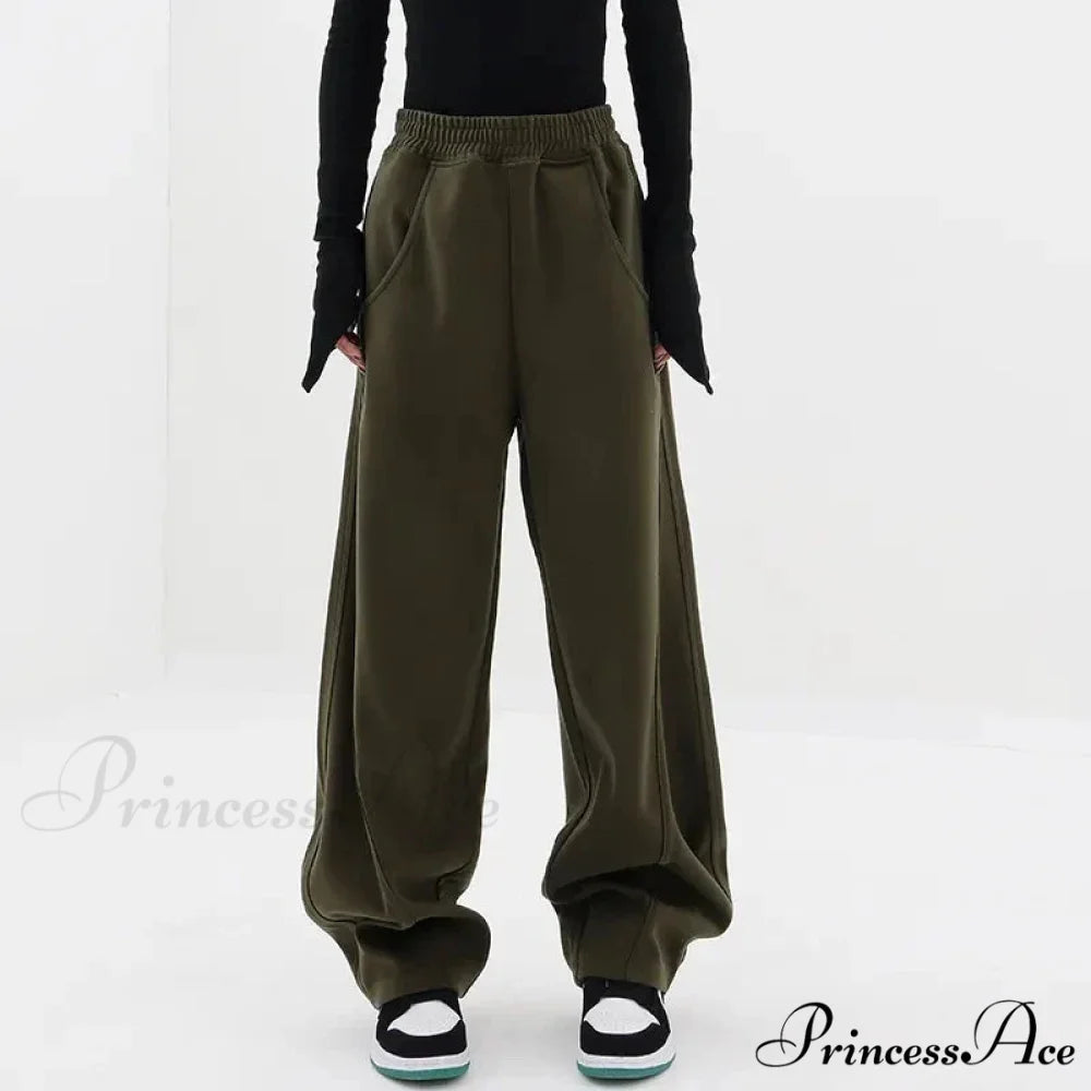Durable Informal Urban Dance Trousers army green / S pants-241228