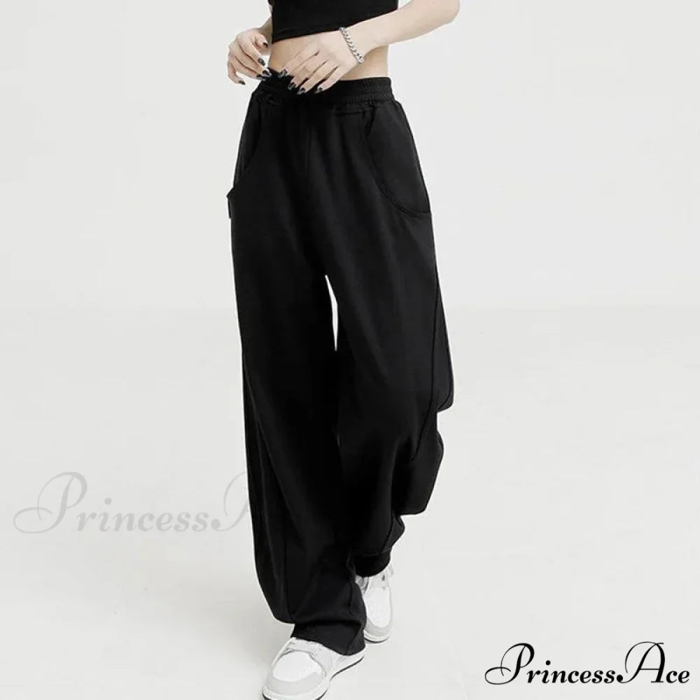 Durable Informal Urban Dance Trousers Black / S pants-241228