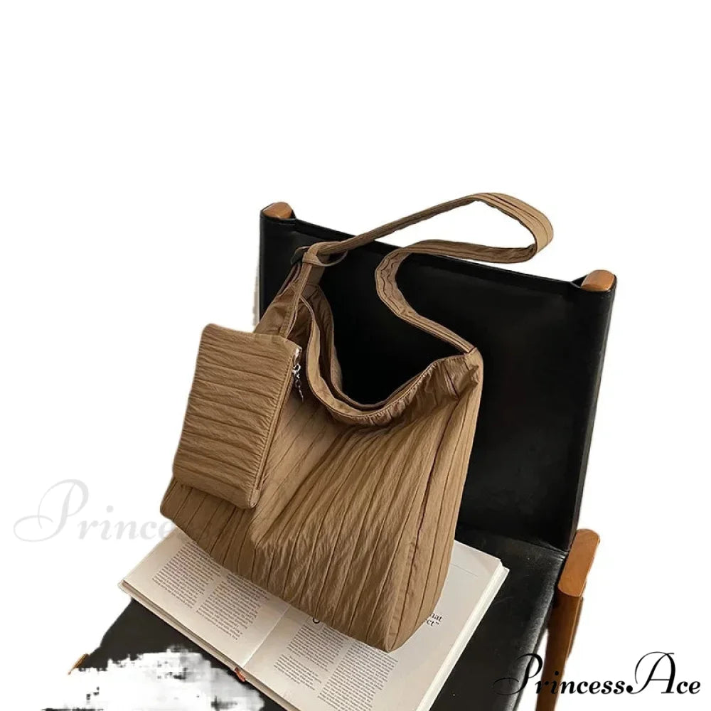 Durable Nylon Ruffled Zipper Crossbody crossbody-250126