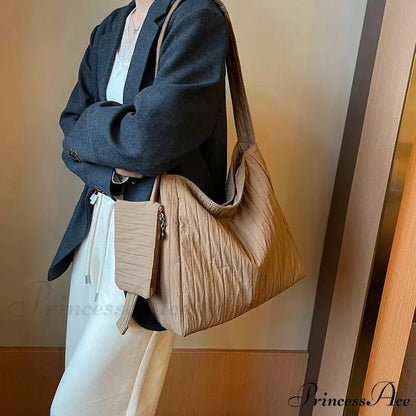 Durable Nylon Ruffled Zipper Crossbody crossbody-250126