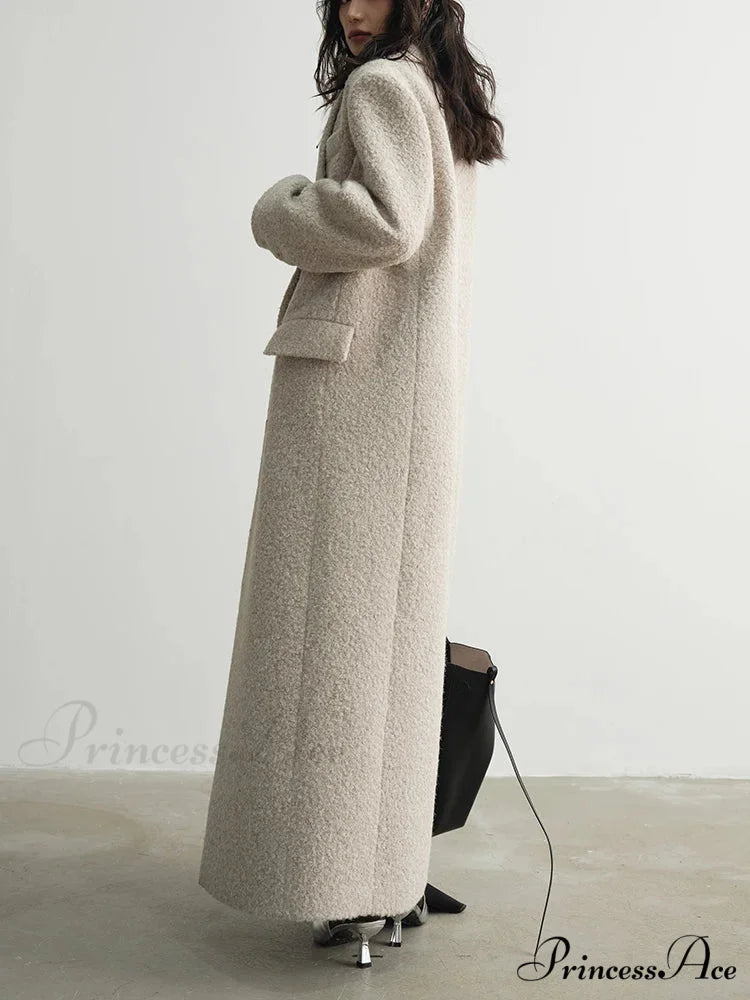 Durable Patchwork Extended Sleeve Overcoat overcoats-241228