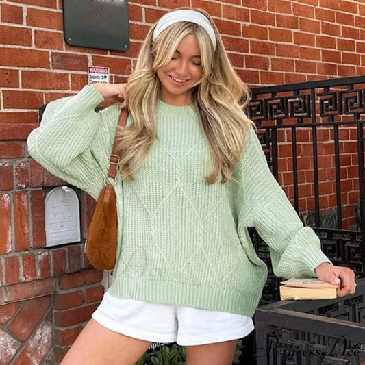 Durable Round-Neck Ribbed Extended Sleeve Sweater swraters-241228