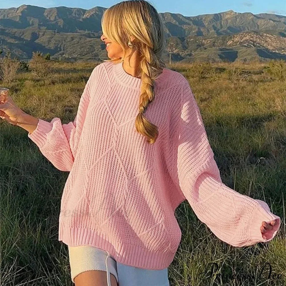Durable Round-Neck Ribbed Extended Sleeve Sweater swraters-241228
