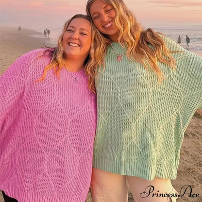 Durable Round-Neck Ribbed Extended Sleeve Sweater swraters-241228